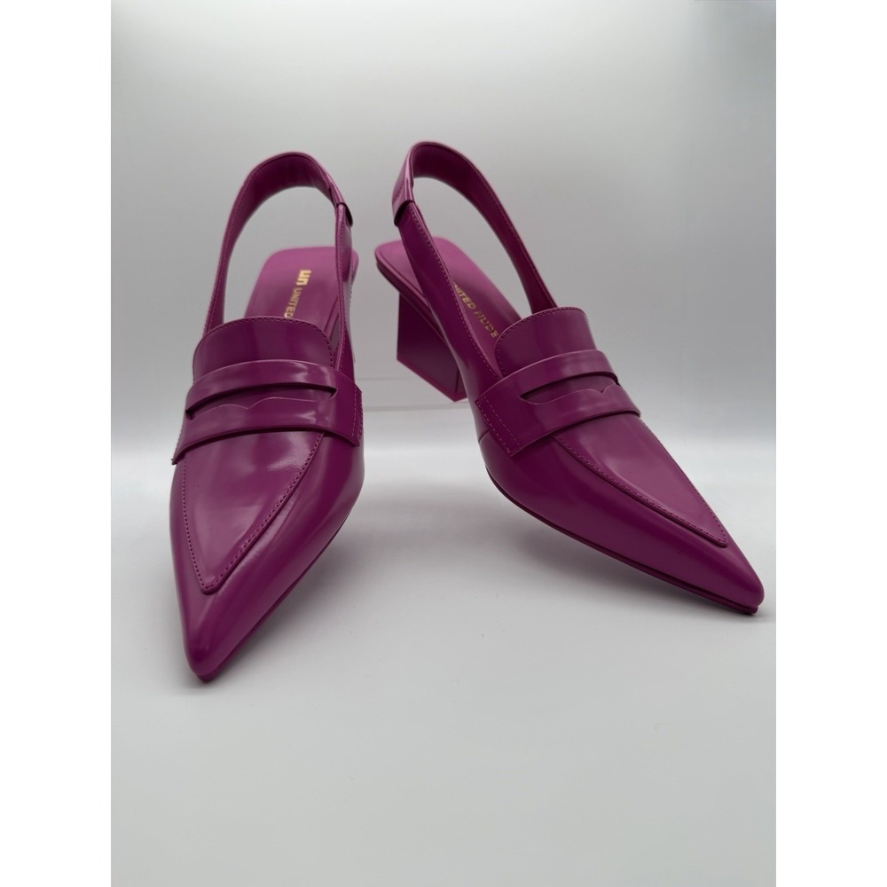 United Nude Raila Loafer Mid Slingback Pumps Designer EU 37 US 7 NWOB Fuchsia